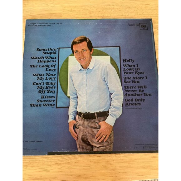 Andy Williams "Love Andy" Vinyl Record CS 9566 Vintage Album - Picture 4 of 4
